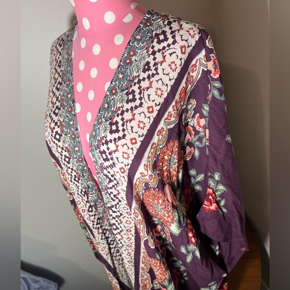 NWT Angie Floral Kimono Duster Size Medium - Picture 4 of 8